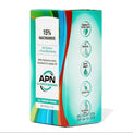APN skincare product packaging with colorful design on a white background