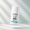 APN skincare product on a light gray background